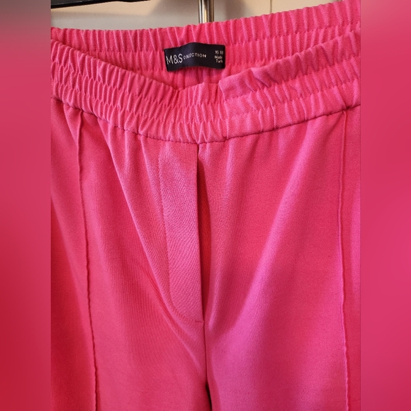 Bright pink wide leg stripe jogger size 12 - Picture 5 of 8